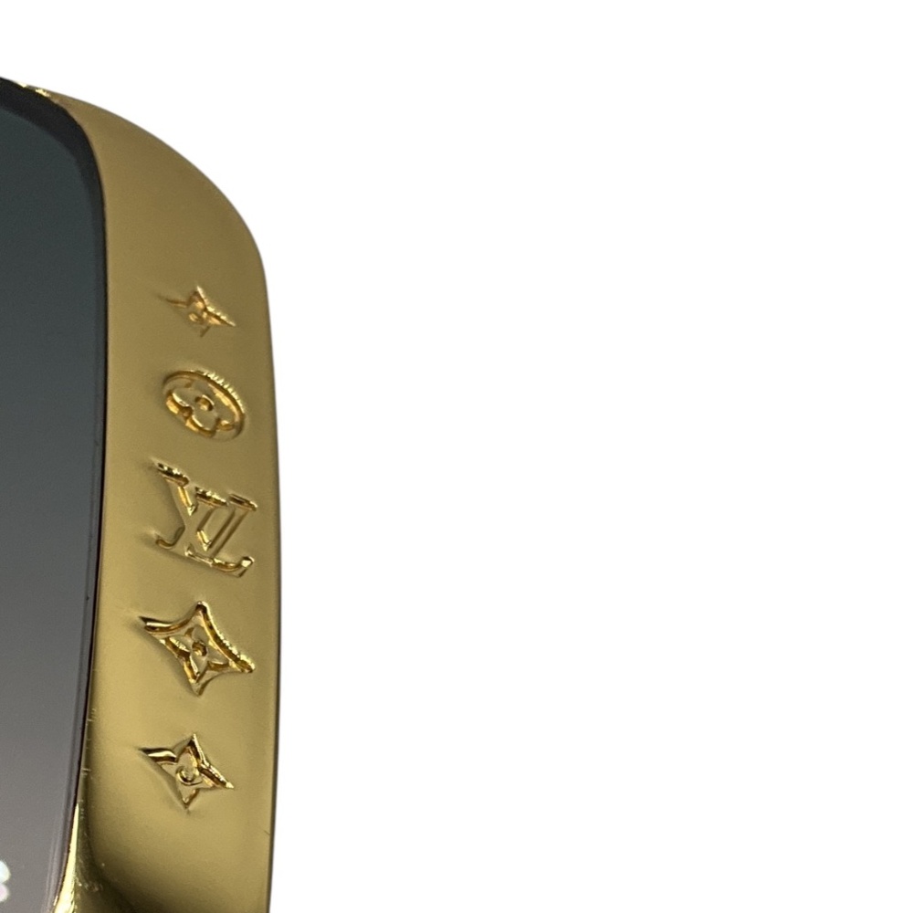 LOUIS VUITTON GOLD LV MOON METAL SQUARE SUNGLASSES - Picture 5 of 9